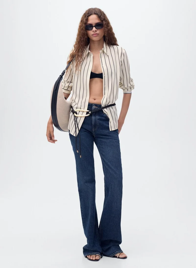 MANGO Fluid long-sleeved blouse