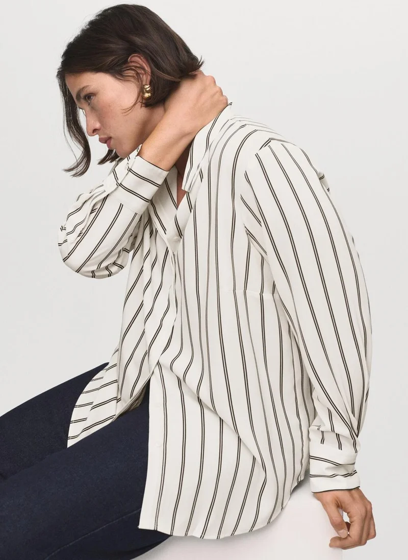 MANGO Fluid long-sleeved blouse