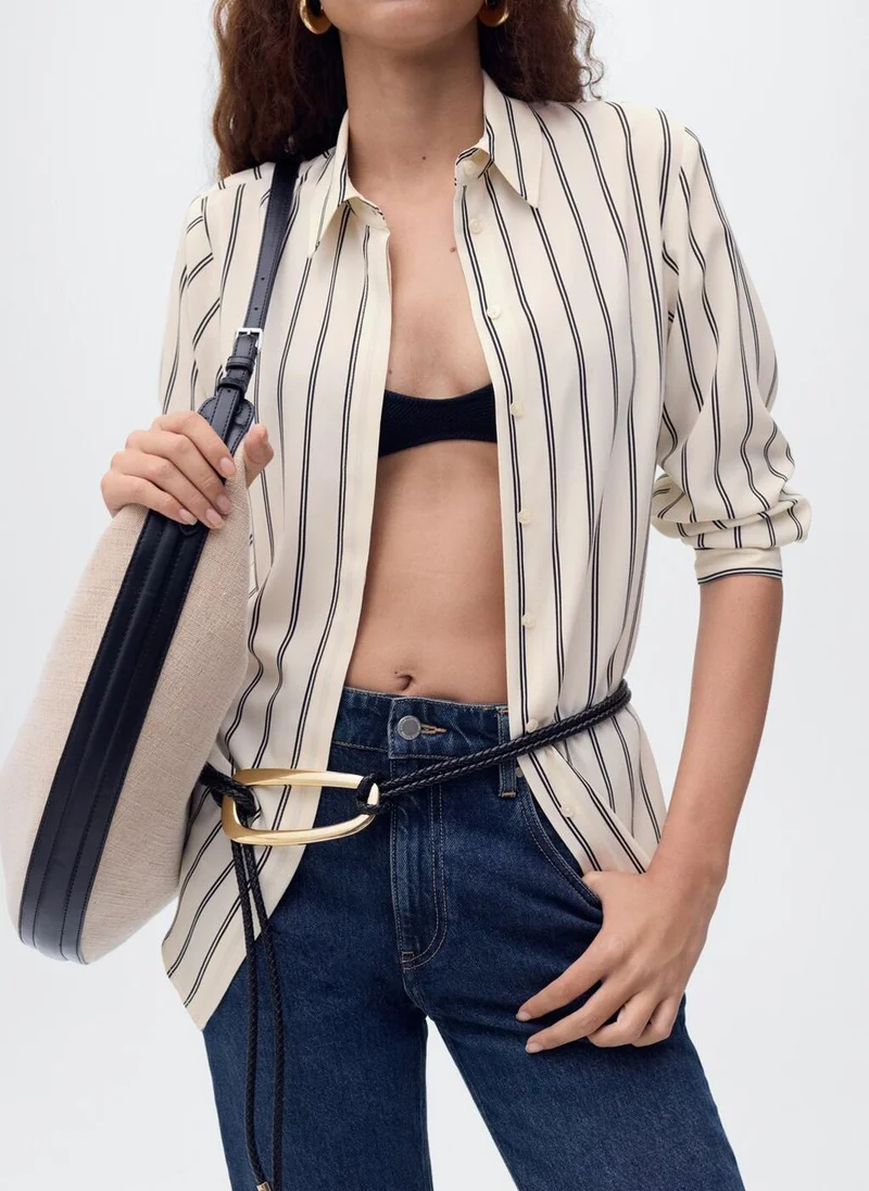 MANGO Fluid long-sleeved blouse