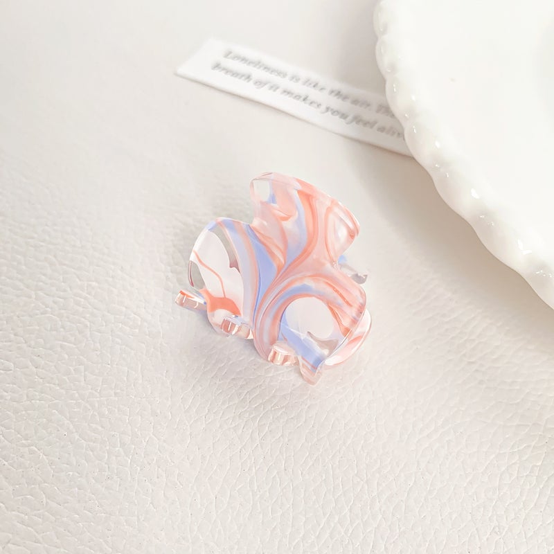 Generic Acrylic Hair Claw Luxury Ink Design Grip 