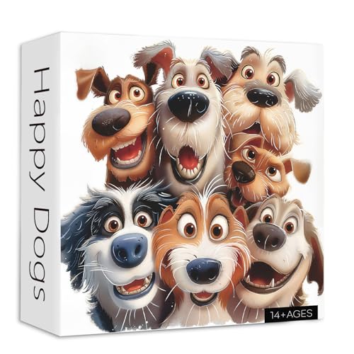 PICKFORU Funny Dog Jigsaw Puzzles 1000 Pieces Cute Puppy Puzzles for Adults Difficult Art Smile Animal Theme Puzzle - Image 5