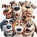 PICKFORU Funny Dog Jigsaw Puzzles 1000 Pieces Cute Puppy Puzzles for Adults Difficult Art Smile Animal Theme Puzzle - Image 2