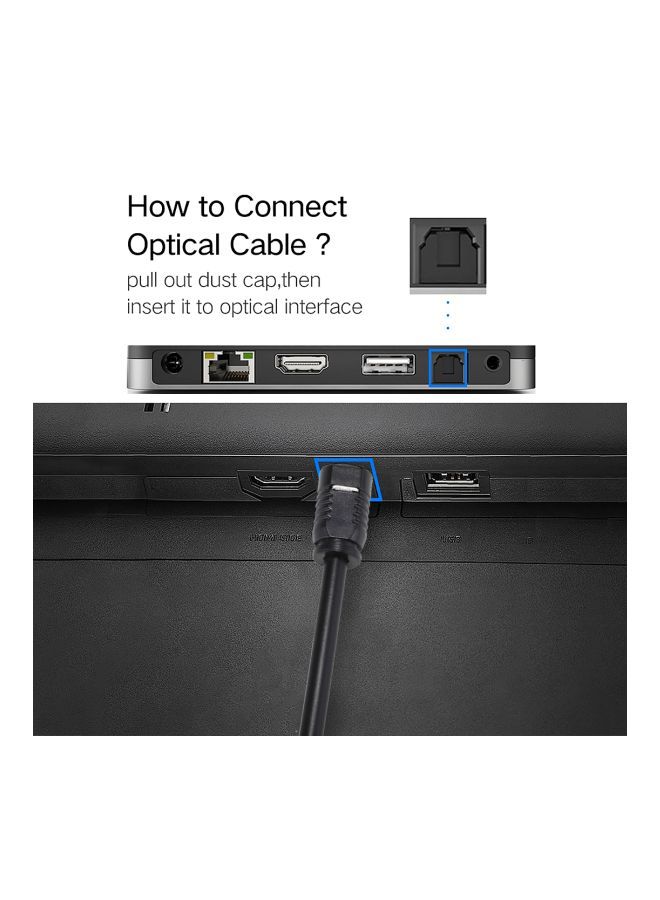 NIBEMINENT Male To Digital Optical Audio Cable Black - Image 5