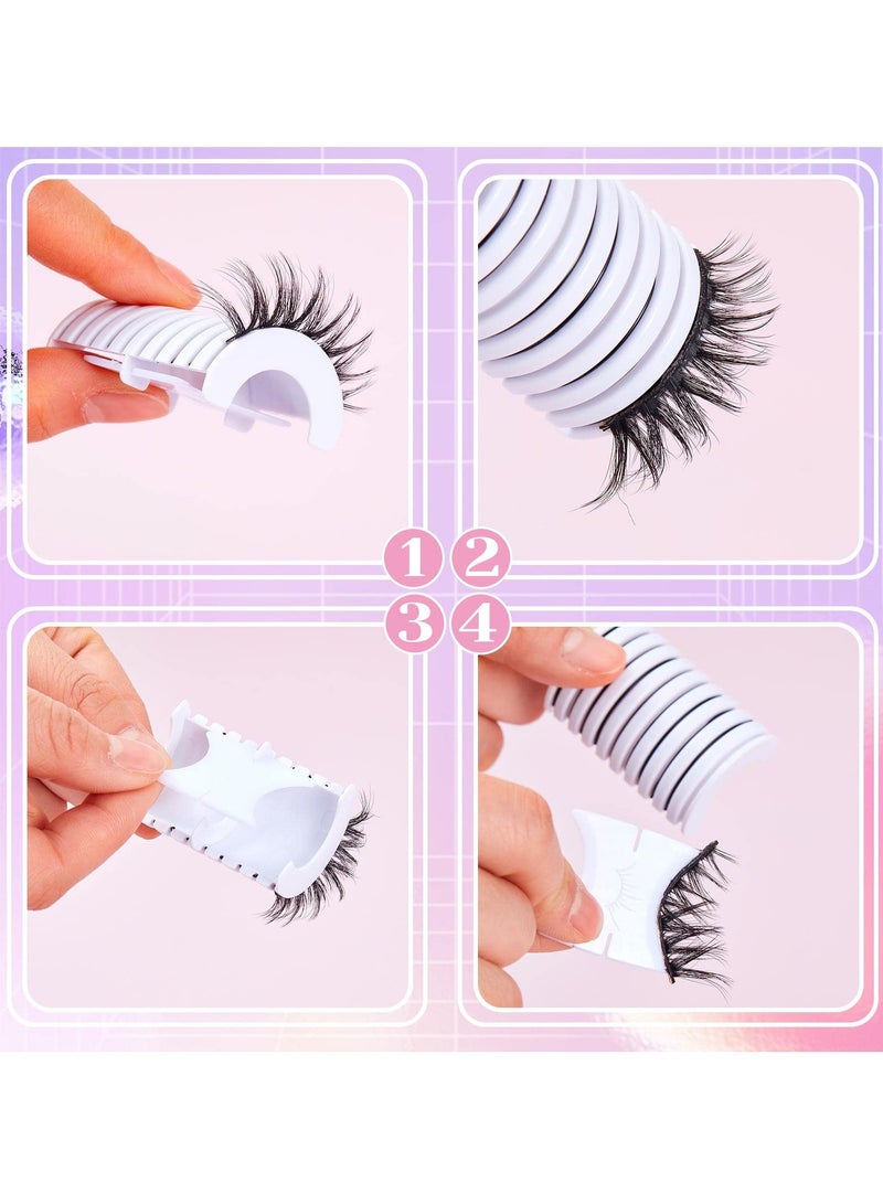 False Eyelash Strips, Self Adhesive, Reusable, No Glue Needed, Long Lasting Stickiness, Suitable for Most Eyelash Types, 1 Pcs 10 Pieces, 6 Pcs 1 Set, 60 Pieces Total