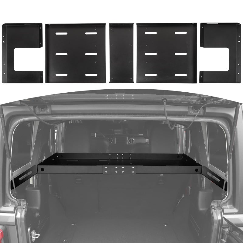 RTTCZ for Wrangler Rear Trunk Cargo Rack Luggage Carrier for Jeep Wrangler 20072024 JK JL 4 Door Interior Storage Accessories