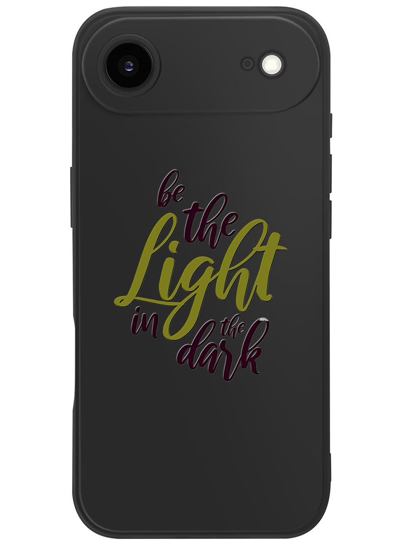 Theodor Protective Slim Fit Case Liquid Silicone Cover with Full Body Protection Anti-Scratch Shockproof Case For Apple iPhone 17 Air (Black) Be the Light in the Dark - Image 1