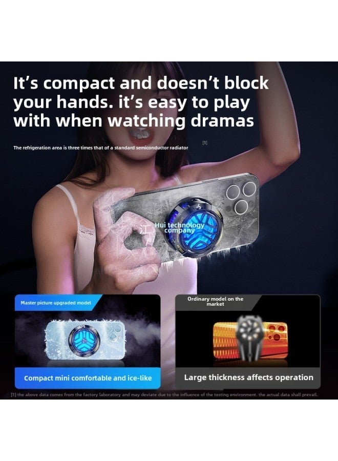 Mobile Phone Radiator Magnetic Semiconductor Cooling IPad Tablet Back Clip Fan Game E-sports Live Application-Color:【direct Suction◆Back Clip◆Magnetic Suction】neutral For All Phones, Phones And Tablets Are Stable Will Not Fall Off  - Image 4