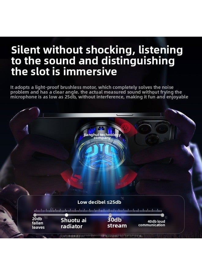 Mobile Phone Radiator Magnetic Semiconductor Cooling IPad Tablet Back Clip Fan Game E-sports Live Application-Color:【direct Suction◆Back Clip◆Magnetic Suction】neutral For All Phones, Phones And Tablets Are Stable Will Not Fall Off  - Image 5