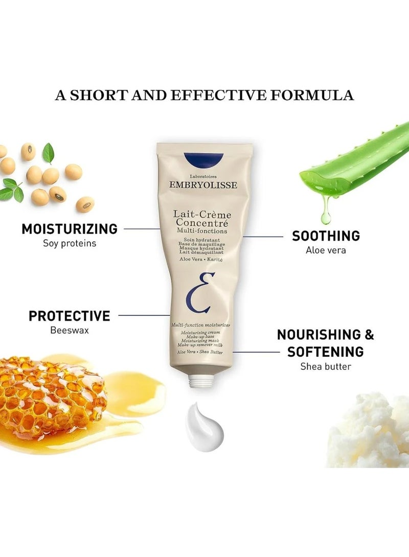 Embryolisse Lait-Crème Concentré, Multifunction Daily Moisturizer, Primer, and Makeup Remover, Suitable for All Skin Types. French Face Cream With Shea Butter & Aloe Vera - Image 3