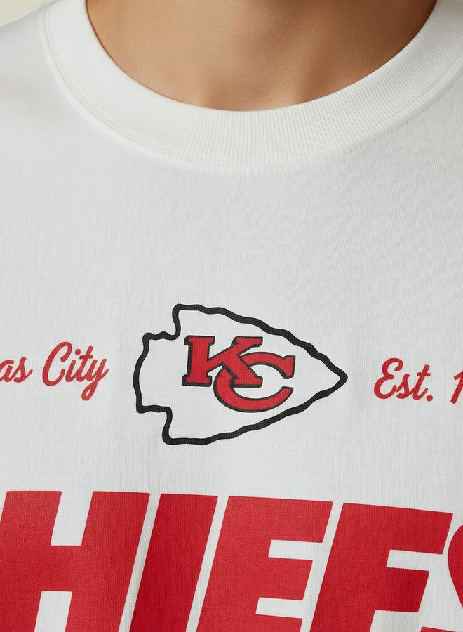 SP Characters Men Regular Fit Crew Neck Short Sleeve Kansas City Chiefs Print T-shirt - Image 4