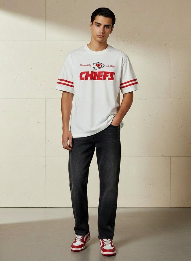 SP Characters Men Regular Fit Crew Neck Short Sleeve Kansas City Chiefs Print T-shirt - Image 2