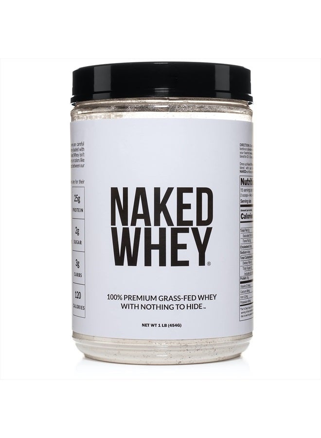 Nakd nutrition Naked Whey 1Lb - Only 1 Ingredient, Grass Fed Whey Protein Powder, Undenatured, No Gmos, No Soy, Gluten Free, Stimulate Growth, Enhance Recovery - 15 Servings - Image 1