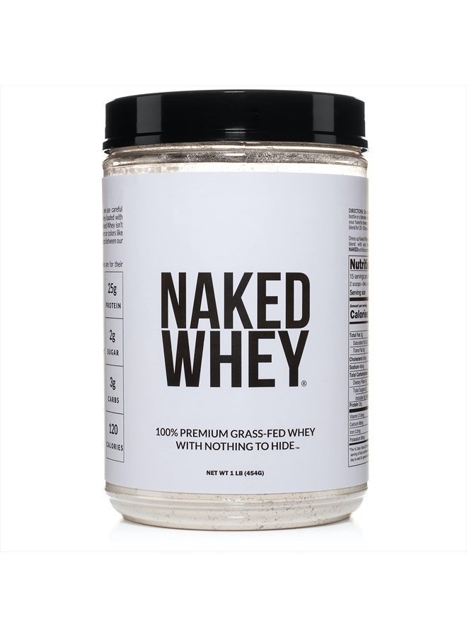 Nakd التغذية Naked Whey 1Lb - مكون واحد فقط، مسحوق بروتين مصل اللبن الذي يتغذى على العشب، غير معدل وراثيًا، خالٍ من الكائنات المعدلة وراثيًا، خالٍ من الصويا، خالٍ من الغلوتين، يحفز النمو، ويعزز الانتعاش - 15 حصة - Image 3