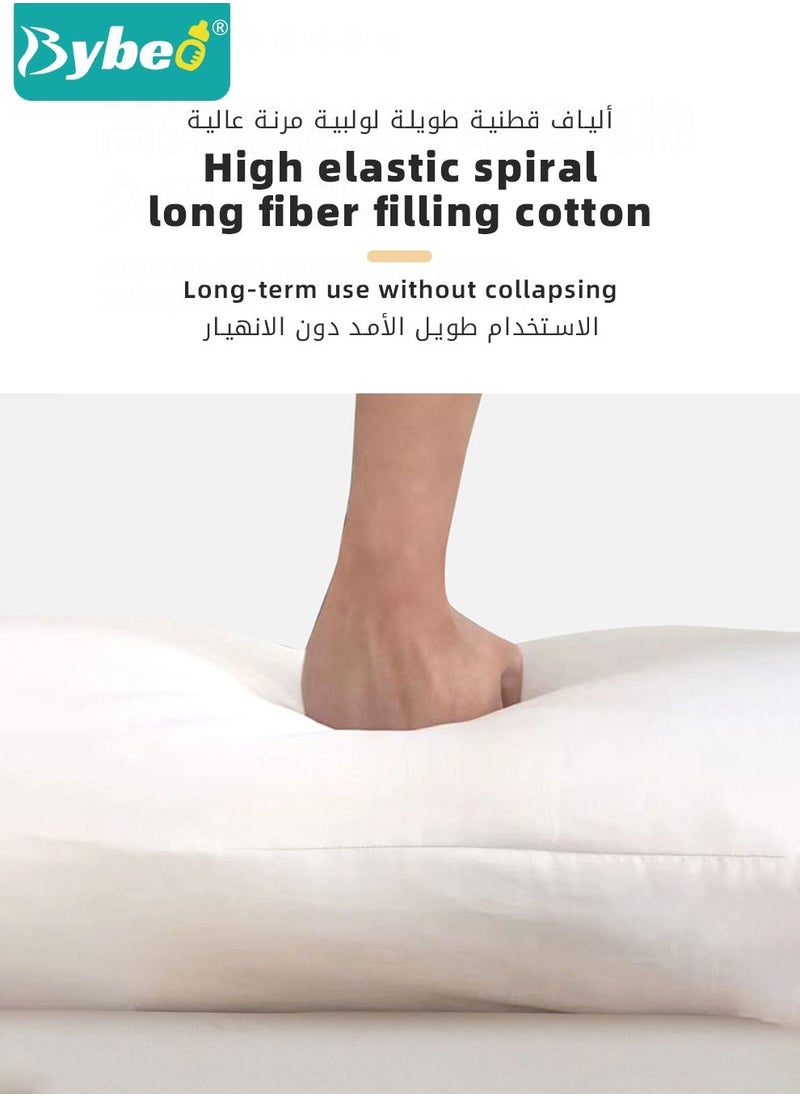 Bybeo - Pregnancy Pillows for Sleeping, Maternity Women U Shaped Full Body Pillow with Detachable and Adjustable Cover, Back Support,Made of 60s Lycra silk & Lycra Fiber - Image 1