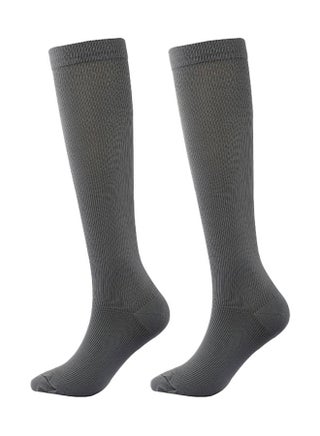 1 Pairs Elastic Compression Socks Knee High Socks &Calf Socks,Comfort & Fatigue Relief, Best Support for Running Nursing Athletic Gray (L/XL) - pzsku/Z2CA48F20780BD4F043ADZ/45/_/1677659202/0e6d93fe-f909-4997-84c2-434d4b96c4a0