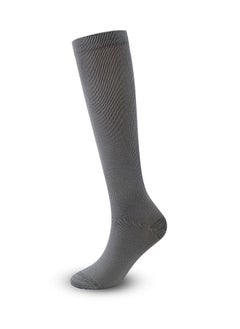 Ant 1 Pairs Elastic Compression Socks Knee High Socks &Calf Socks,Comfort & Fatigue Relief, Best Support for Running Nursing Athletic Gray (L/XL)  - Image 3
