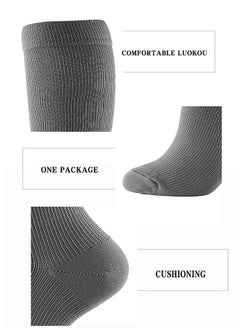 Ant 1 Pairs Elastic Compression Socks Knee High Socks &Calf Socks,Comfort & Fatigue Relief, Best Support for Running Nursing Athletic Gray (L/XL)  - Image 4