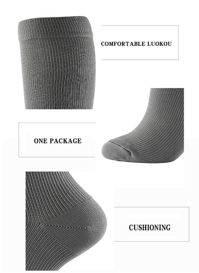 Ant 1 Pairs Elastic Compression Socks Knee High Socks &Calf Socks,Comfort & Fatigue Relief, Best Support for Running Nursing Athletic Gray (L/XL)  - Image 4