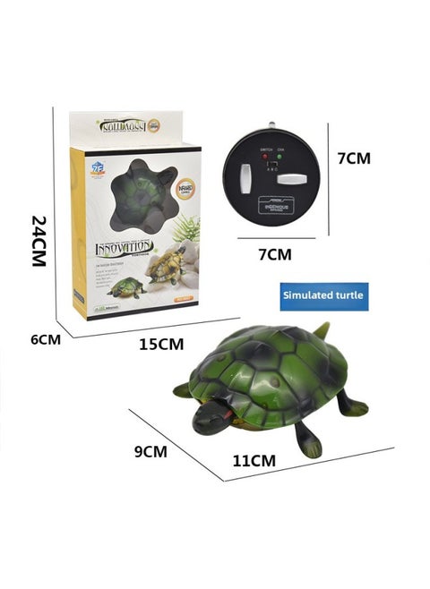 Explosions Strange Simulation Remote Control Animal Infrared Trick Remote Control Snake Remote Control Caterpillar Toy-Color:Remote Control Green Turtle