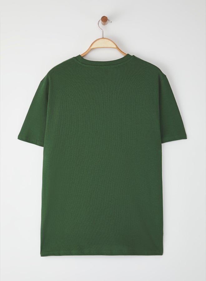 trendyol Men's Green T-shirt - Image 4