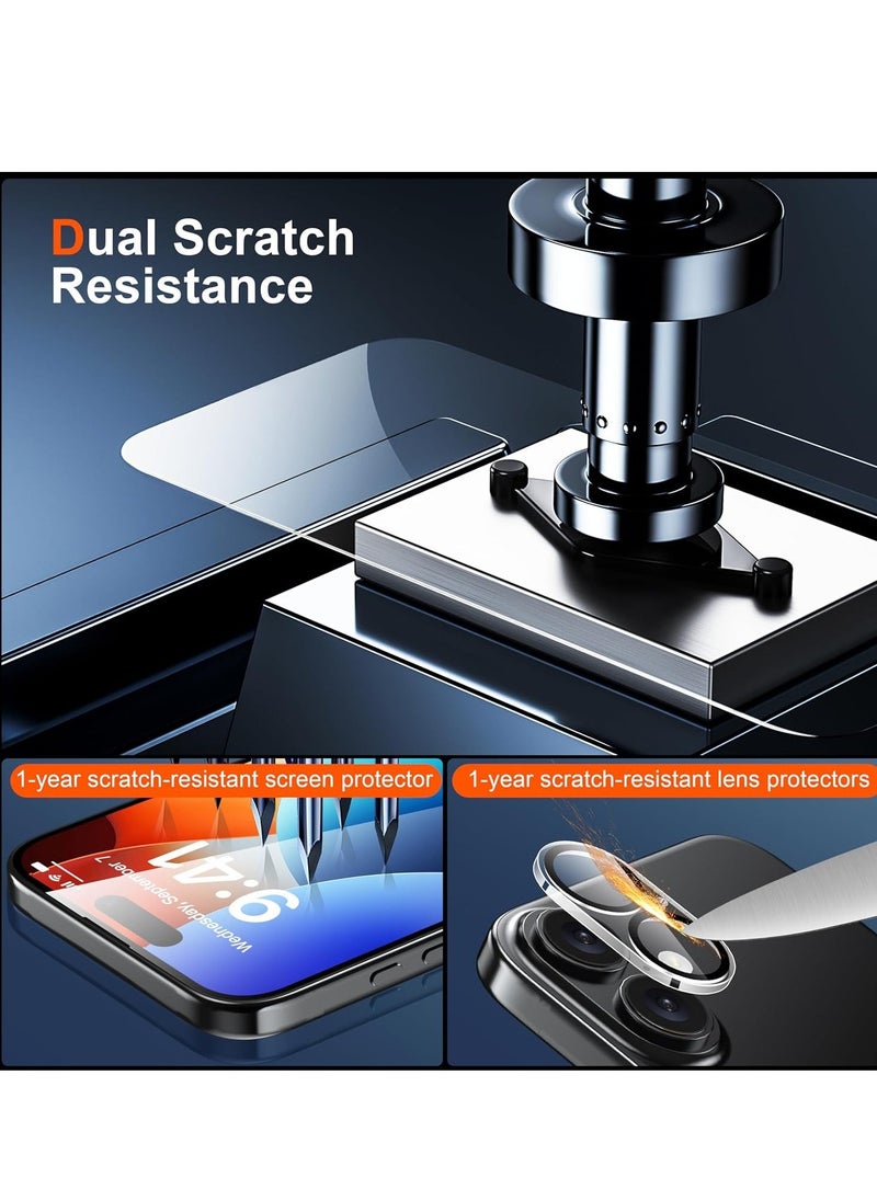 Raxoom 2-Pack Screen Protector for iPhone 16 â€“ Includes Privacy Screen Protectors & Camera Lens Protectors, 9H Hardness, Scratch-Resistant Tempered Glass, Easy Installation, Drop Protection - Image 3
