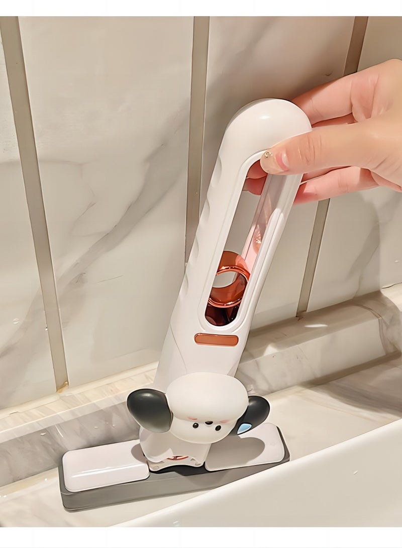 ممسحة صغيرة محمولة ذاتية الضغط، مناسبة للحمام والمطابخ وأدوات المائدة وسطح المكتب والزجاج والسيراميك - Image 3