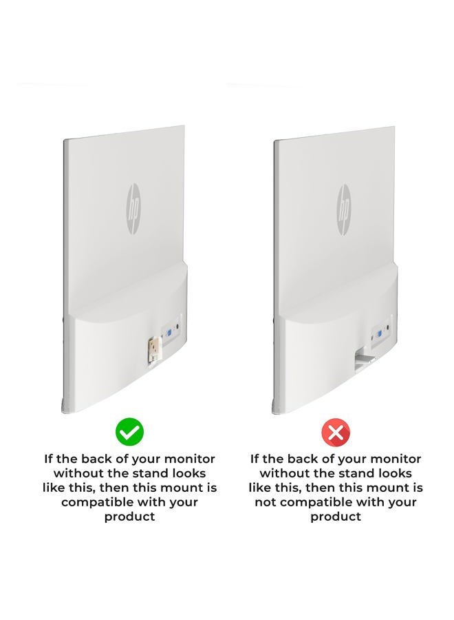 HumanCentric VESA Mount Adapter Compatible with HP M Series Monitors M22f M24f M24fd M24fw M24fwa M27f M27fd M27fq M27fw M27fwa and M32f, VESA Adapter Bracket Mounts Monitor to Stand, Arm, Desk Mount - Image 3