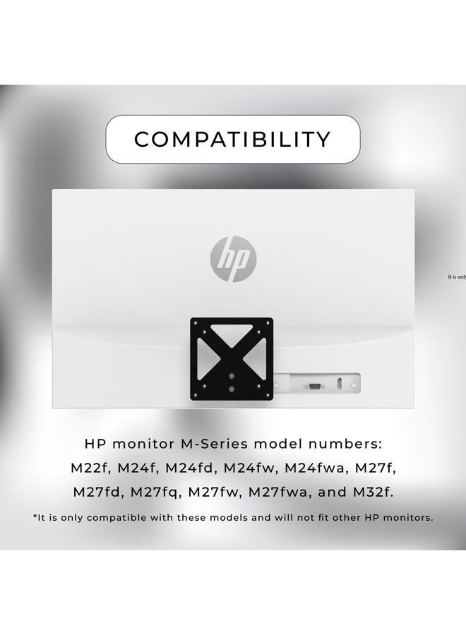 HumanCentric VESA Mount Adapter Compatible with HP M Series Monitors M22f M24f M24fd M24fw M24fwa M27f M27fd M27fq M27fw M27fwa and M32f, VESA Adapter Bracket Mounts Monitor to Stand, Arm, Desk Mount - Image 2