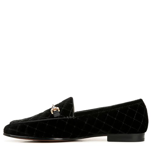 Sam Edelman Women's Loraine Regal Loafer Black Velvet 5 Medium - Image 4