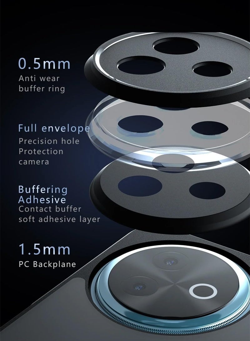 عام غطاء متوافق مع غطاء VIVO Y39 5G متوافق مع غطاء VIVO Y39 5G، إطار سيليكون مرن فائق النحافة وخفيف الوزن للغاية + غطاء سفلي من الأكريليك الشفاف - Image 2