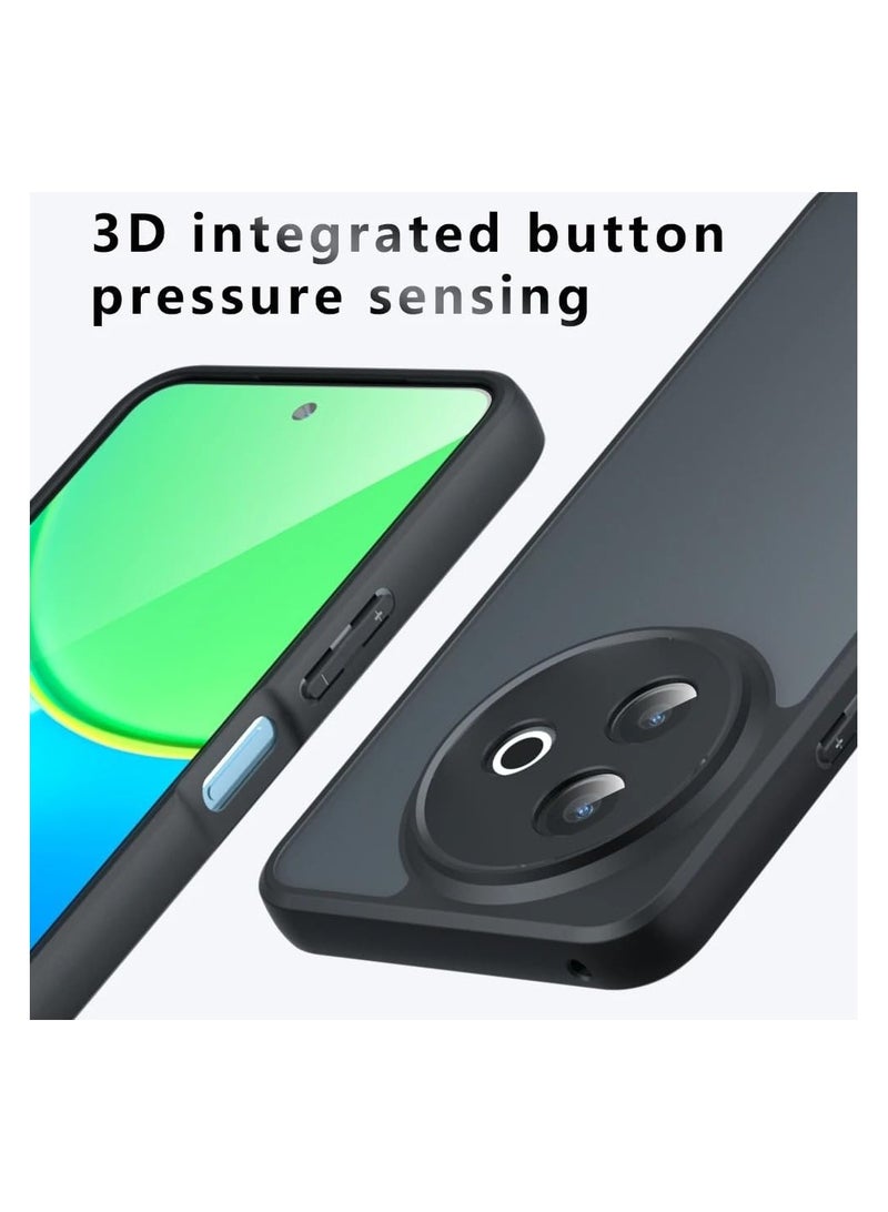 عام غطاء متوافق مع غطاء VIVO Y39 5G متوافق مع غطاء VIVO Y39 5G، إطار سيليكون مرن فائق النحافة وخفيف الوزن للغاية + غطاء سفلي من الأكريليك الشفاف - Image 5