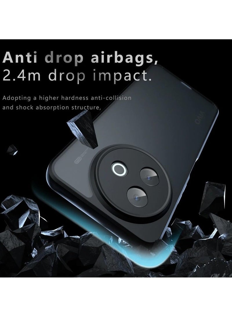 عام غطاء متوافق مع غطاء VIVO Y39 5G متوافق مع غطاء VIVO Y39 5G، إطار سيليكون مرن فائق النحافة وخفيف الوزن للغاية + غطاء سفلي من الأكريليك الشفاف - Image 4