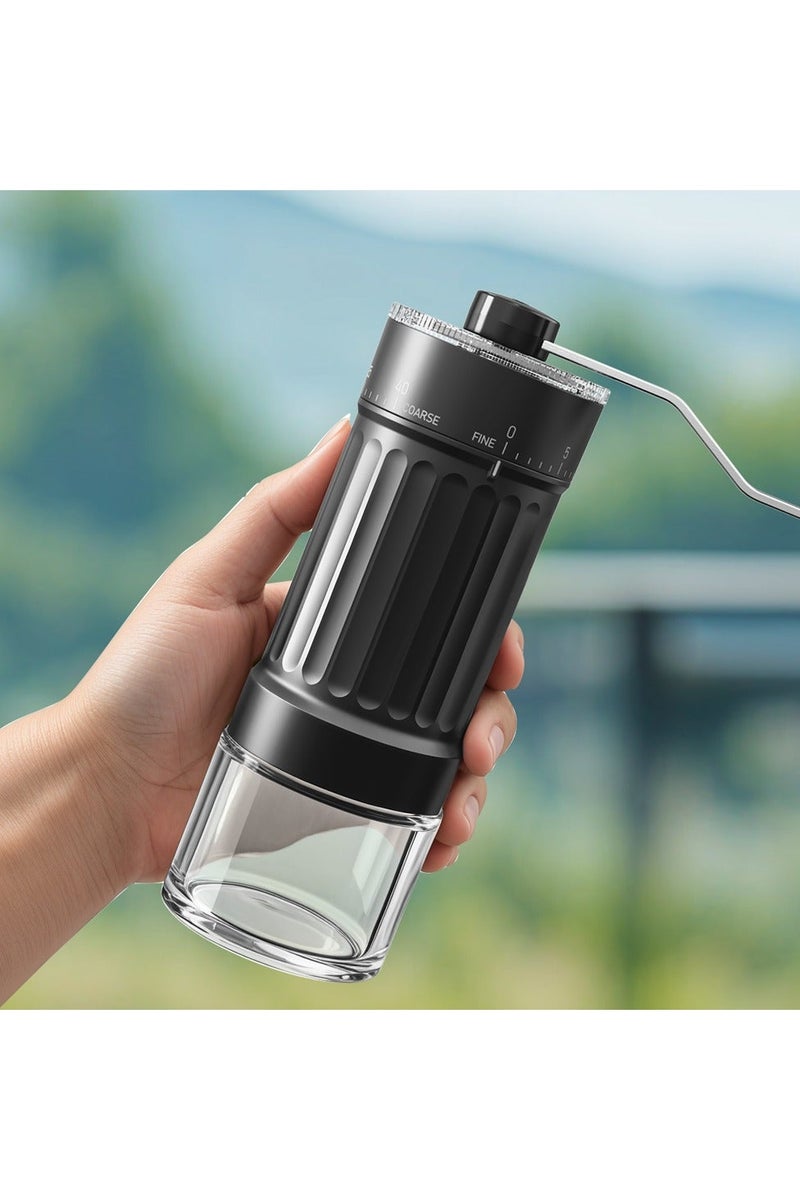 طاحونة البن اليدوية، طاحونة البن السيراميك قابلة للضبط للطحن الدقيق/الخشن، طاحونة التوابل المحمولة مع فرشاة تنظيف للمنزل، السفر، التخييم - Image 3