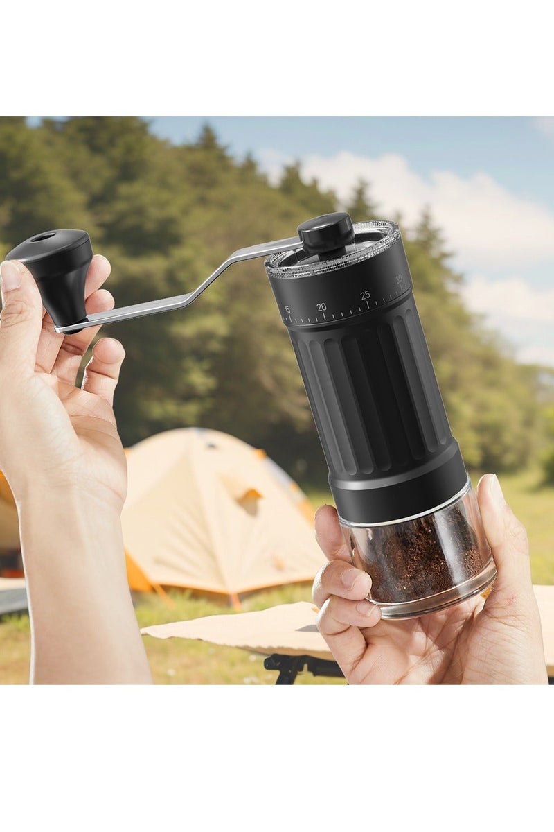 طاحونة البن اليدوية، طاحونة البن السيراميك قابلة للضبط للطحن الدقيق/الخشن، طاحونة التوابل المحمولة مع فرشاة تنظيف للمنزل، السفر، التخييم - Image 2