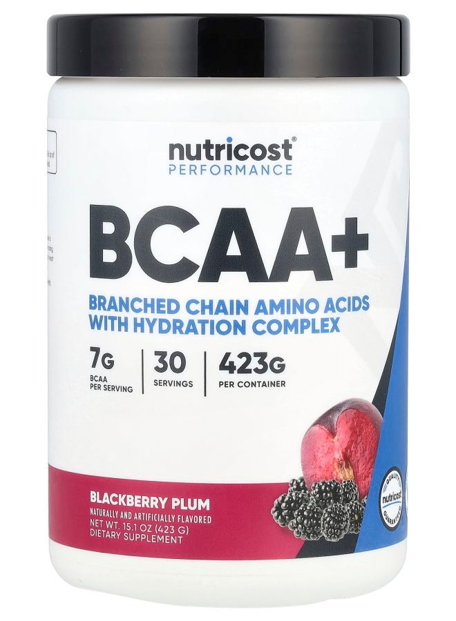 Nutricost Performance BCAA+ Blackberry Plum  15.1 oz (423 g) - Image 1