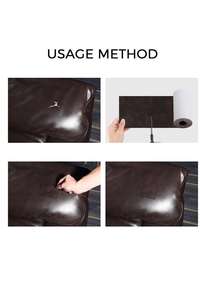 JDLUGH Sofa Leather Repair Patch Tape 3.5x60 Inch Large Self Adhesive Leather Sofa, Car Seat, Leather Furniture, Vinyl Repair Patch Kit (3.5x60 Inch, White) - Image 5