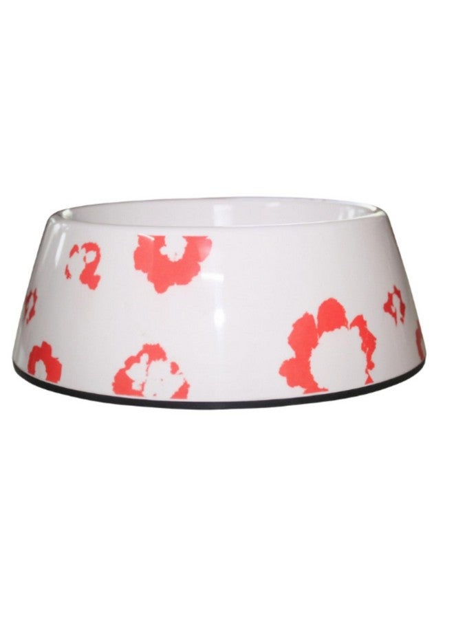 إيميلي بيتس وعاء طعام للكلاب من الميلامين المطبوع، قاعدة غير قابلة للانزلاق، أوعية طعام للحيوانات الأليفة مضادة للانزلاق، وعاء طعام وماء للحيوانات الأليفة للكلاب والقطط 800 مل (تصميم زهرة) - Image 1