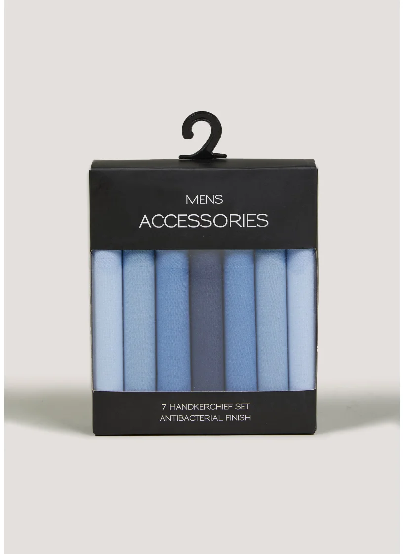 Matalan 7 Pack Blue Handkerchiefs