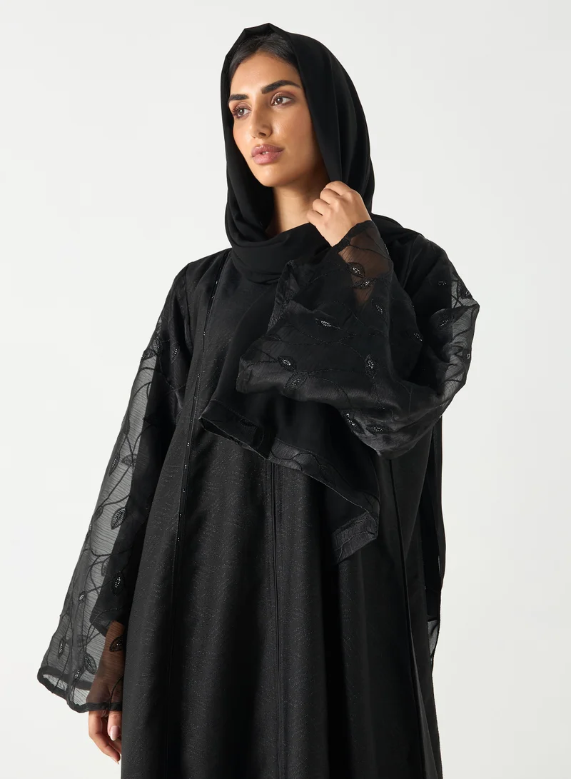 Hadiyath Al Madinah HM - Embroidered Pattern Abaya