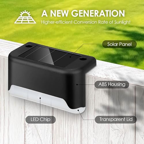 BRITSPEAR Solar Light for Outdoor Garden Home Stair Light, Waterproof Solar Lamp for Step, Raillling, Balcony, Deck, Farm, Terrece, Fences Solar Powered LED Sun Light (8, Standard) - Image 3