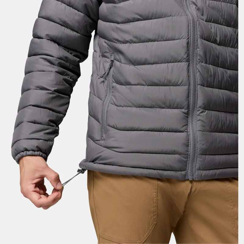 Columbia Grey Men's Powder Lite II Hiking Jacket for Men | Best Price UAE