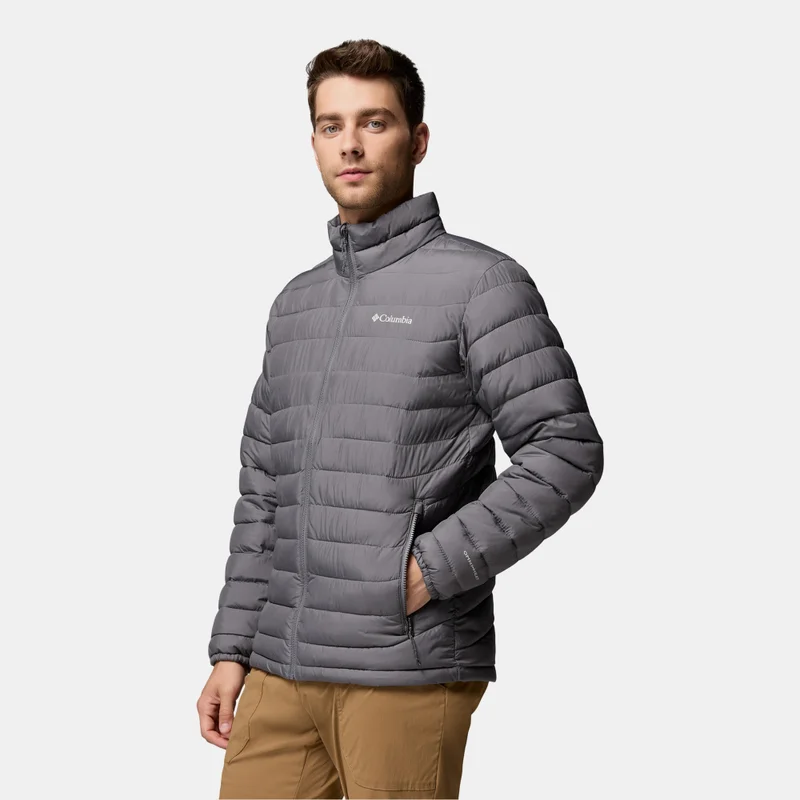 Columbia Grey Men's Powder Lite II Hiking Jacket for Men | Best Price UAE