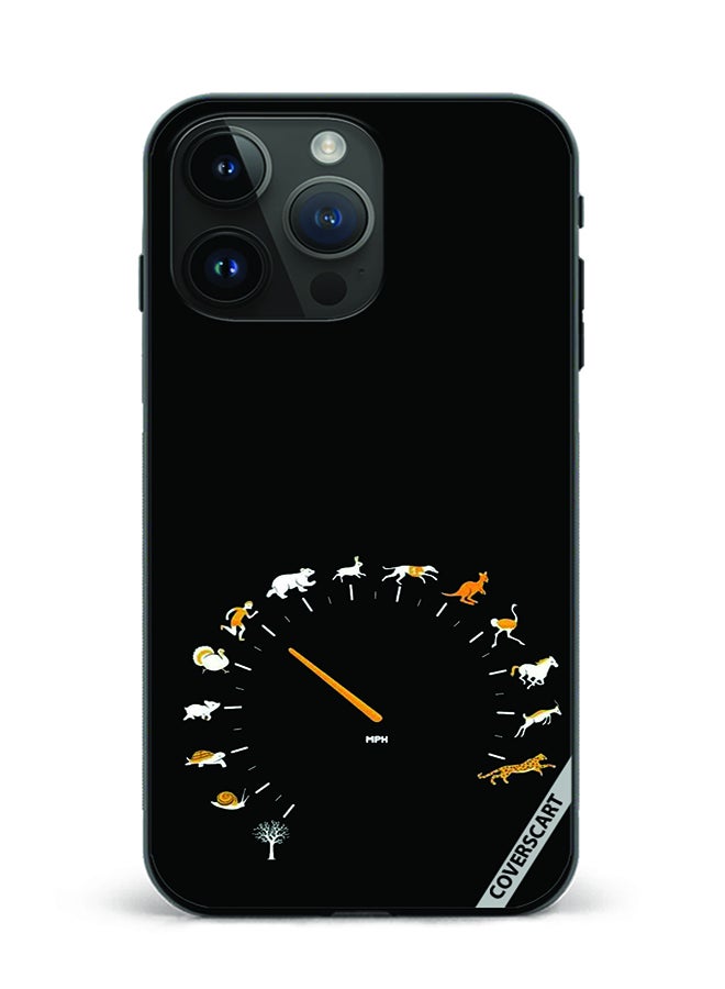 COVERSCART Protective Case Cover For Apple iPhone 15 Pro Max Animals Design Black - Image 1