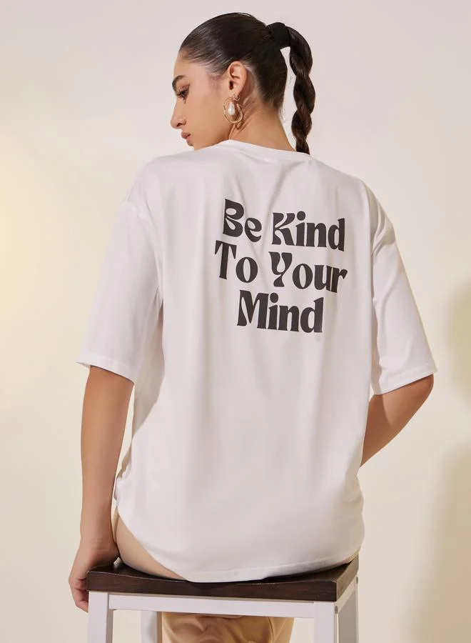 Take Two Oversized round Neck Graphic T-Shirt