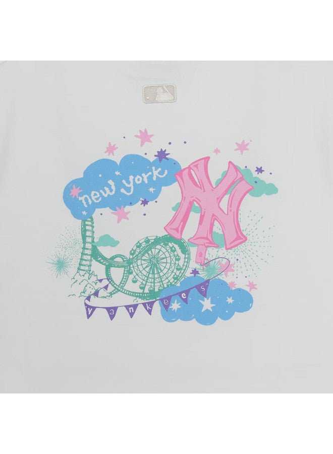 Mlb Uni Trendy Amut Park Print Cooling T-shirt 26 Spring New 3atsn7663-50whs-s - Image 5
