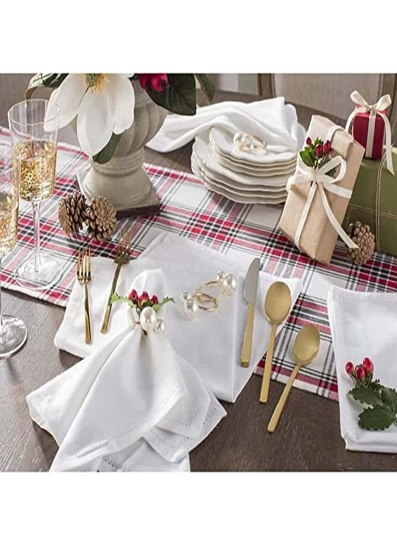 Excefore 12 Pearl Napkin Ring, Napkin Buckle, Easter Napkin Buckle Holder, Used For Family Gathering, Dinner, Wedding Decoration, Napkin Ring, Thanksgiving (Golden) - Image 4