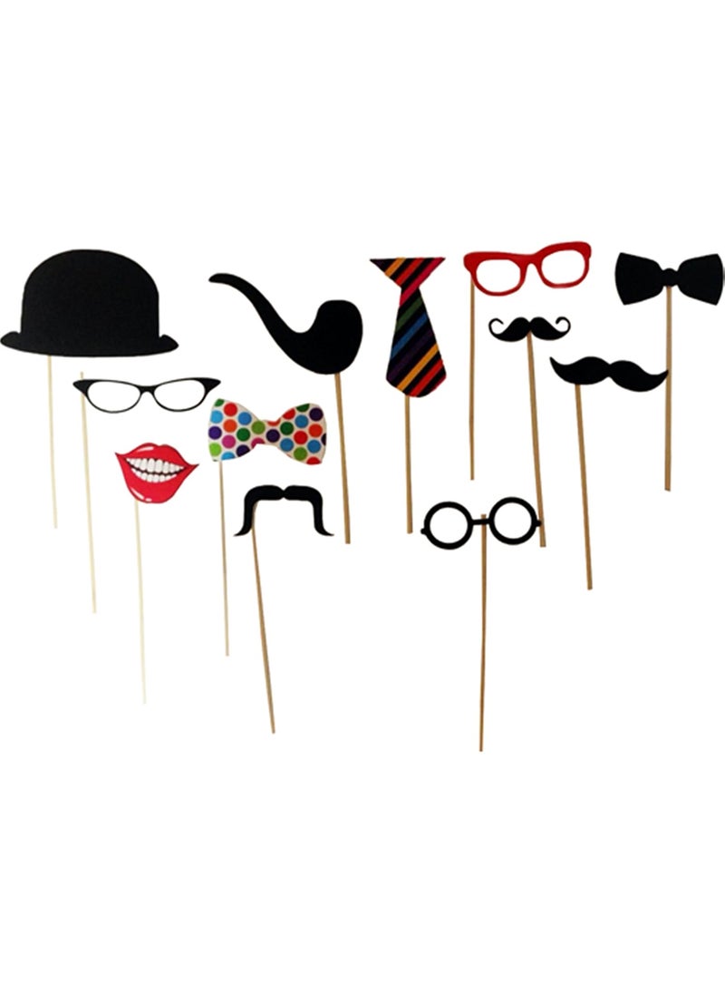 Funcart Funcart Party Photo Booth Props DIY Kit12 Pieces 