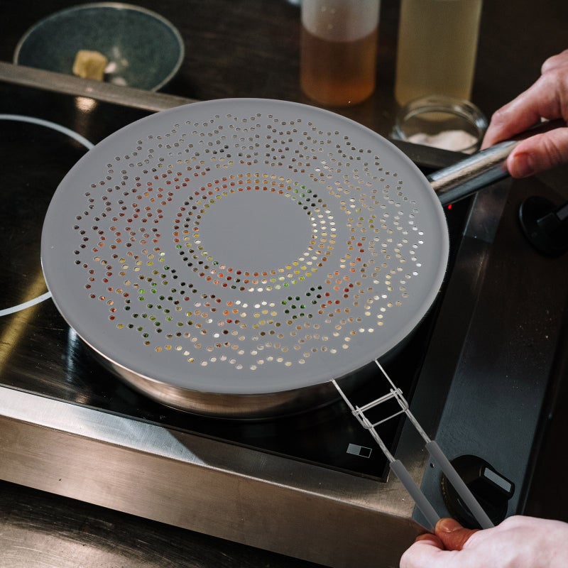 1pc Silicone Oil Splatter Guard Kitchen Heat Insulation Oil-splash Pot Cover Oil Strainer - Image 1