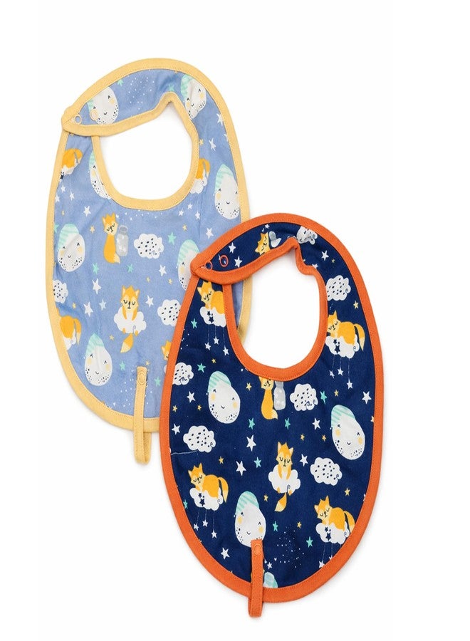 Adhigams Waterproof Feeding Bib, Soft Cotton Feel, Drool Protection, Food Catcher, Adjustable Reusable Accessory for Babies, Multicolor, Pack of 2, 0-12 Months - Image 2