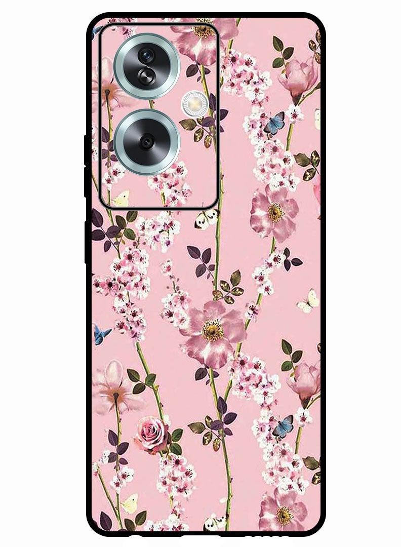 Theodor Protective Case Anti Scratch Shock Proof Bumper Cover For Oppo A79 5G Small Pink Flowers - Image 1